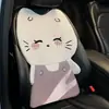 26 Novas Almofadas Fofas de Gato para Assento de Carro Universais para Todas as Estações Respirável Linho Capa de Assento Feminina Meia Capa Estilo Cartoon Verão