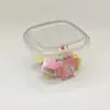 Caja de Pesca de Fruta Cortada Desechable Transparente Sellada Caja de Ensalada Cuadrada Caja de Fruta Cortada Pesca de Fruta Yogur Pudín