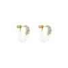 Pendientes Brillantes de Diamantes Retro Estilo Francés de Lujo Ligero para Socialité, Borla Larga de Perlas de Gama Alta de Nicho, Temperamento Versátil