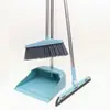 Pá de Lixo Doméstica Duas Peças Pá Espessada Mop Vassoura Estilo Mop Doméstico Conjunto de Banheiro Essencial para Varrer Banheiro