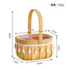 Cesta de Madera Tejida Transfronteriza, Cesta para Almacenamiento de Cosméticos y Artículos Pequeños, Cesta para Arreglos Florales, Cesta para Snacks y Frutas de Picnic