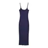 Vestido Puromente Sexy de Estilo Maduro com Alças Finas para Mulheres, Vestido Longo Bodycon Justo ao Corpo, Vestido Sexy de 'Hot Girl', Caimento Ajustado, Valoriza o Corpo para o Verão