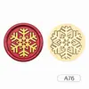 Sellos de Cera Serie Navideña con Diseños de Muñeco de Nieve, Copo de Nieve y Reno, Varios Estilos, Cabezales de Cobre para Diario y Sellado de Sobres