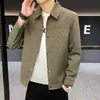 Chaqueta casual de solapa de alta gama para hombre 2026, corte slim, manga larga, diseño juvenil, elegante y versátil