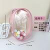 Bolsa de Paseo para Bebé de 10 cm, 15 cm, 20 cm, Bolsa Transparente de PVC, Exhibición de Muñeca de Algodón, Bolsa para Cosméticos, Bolsa a Prueba de Polvo para Bebé