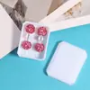 Brincos de Bola de Diamante Cheio em Argila Macia Anti-Grude, Haste de Liga de Titânio Embalada, Parafusos para Orelha, Brincos de Piercing, Agulhas Finas para Piercing