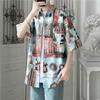 Camisa hawaiana de manga corta con estampado floral retro estilo Hong Kong, elegante, holgada e informal, para vacaciones en la playa, para hombre