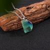 Colgante de Fluorita Natural de Amazon Racimo de Cristal Irregular Collar de Grava de Cristal Piedra Natural Accesorios de Joyería Transfronterizo