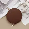 Estilo Japonés y Coreano Estilo Fresco Cuero PU para Mujer Monedero Redondo con Cremallera Estilo INS Portátil Redondo Mini Bolso Colgante Estuche para Tarjetas Estuche para Llaves