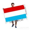 Bandera de Luxemburgo de poliéster para soporte, tamaño de pie 3*5 pies 90*150 cm, al por mayor