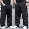 Pantalones vaqueros finos de verano para hombre, holgados, rectos, de talla grande, deportivos, de moda, elásticos, largos, para hombres gordos.
