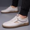 Sapatos Casuais de Couro Masculinos, Respiráveis, Confortáveis, Leves, Sapatos da Moda, Sapatos de Couro Versáteis sem Cadarço com Solado Macio, Sapatos Masculinos Transfronteiriços