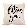 Nueva Funda de Almohada con Patrón de Carta de Amor del Día de San Valentín de Amazon Almohada para Sofá Funda de Almohada Fabricante Diseño Venta al por Mayor