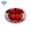 Huagang Gem Granate Rojo Diamante Moissanita Diamante Desnudo Anillos Ovalados Forma de Huevo Moissanita Piedra Desnuda Piedra Principal Venta al por Mayor