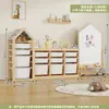 Gabinete de Almacenamiento de Juguetes para Habitación Infantil Combinación de Gabinete con Pizarra Magnética de Madera Maciza Gabinete de Almacenamiento y Organización Multicapa