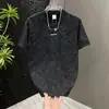 Moda High Street Americana Bonito Casual Estiloso Design de Nicho Masculino Manga Curta Verão Solto Gola Redonda Meia-Manga
