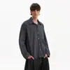 Camisa xadrez retrô estilo de rua americano de manga longa para homens e mulheres, solta e casual, jaqueta camisa versátil com gola de lapela para primavera e outono