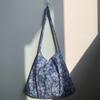 Bolso de Hombro de Lona y Pana con Estampado de Leopardo, Doble Capa Mejorada, Estilo Coreano, Selección de Influencers, Estudiante de Verano, Artístico