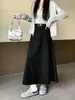 Saia Longa Plissada Feminina, Nova Saia Evasê Umbrella de Cintura Alta Emagrecedora e Fluida, Saia Longa da Moda