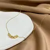 Design Ins Coreano Colar de Contas Redondas de Metal Corrente para Clavícula Elegante Simples de Celebridade Cyber Estilo Frio Colar da Moda