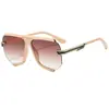 Gafas de Sol para Mujer Estilo Nuevo Transfronterizas Tendencia Estilo Europeo y Americano Montura Media Poligonales Moda Gafas de Sol M6281