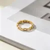 Anillo de Cadena Simple Yanbai para Mujer, Moda Coreana, Anillo Hueco Elegante y Único, Apilable, Joyería Elegante para Mujer, Versátil