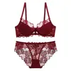Conjunto de Lencería Rojo para Mujer para el Año de Nacimiento, Cómodo y Transpirable, Minimiza Busto Grande, Recoge y Levanta, Sujetador Cómodo