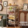 Estante de Almacenamiento de Snacks para Sala de Estar al por Mayor del Fabricante, Móvil de Pie, Cocina, Frutas y Verduras, Aparador, Estante de Almacenamiento, Carrito