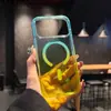 Adecuado para funda de teléfono Apple 18 Pro, funda magnética transparente estilo dopamina para iPhone 17, degradado bicolor 18 PM