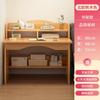 Escritorio estantería integrado en casa con combinación de estantería, escritorio de estudio sencillo para estudiantes, escritorio para dormitorio, mesa para computadora de escritorio