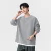 Suéter Grueso de Punto Colorido Estilo Casual para Hombre, Nuevo Modelo Otoño 2026, Sudadera de Punto Moda, Ajuste Holgado, Falso Dos Piezas