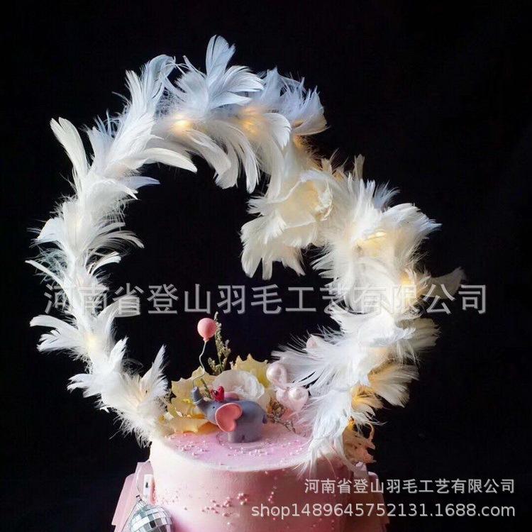 百变羽毛白底