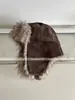 Estilo Igual de Blogger Ins Coreano Pana Cabello Largo Protección Auditiva Gorra Lei Feng Invierno Cálido para Mujer Retro Nicho Gorra de Aviador