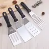 Espátula para utensilios de cocina al por mayor espátula de acero inoxidable espátula para teppanyaki espátula de cocina herramienta para bistec y barbacoa fábrica en stock