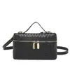 Bolso Caja Texturizado Retro de Color Sólido, Moderno y Elegante para Viajes y Uso Diario, Bolso de Mano y Bandolera Sencillo con Patrón Tejido para Mujer