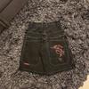 2026 Nuevos Shorts Jnco Y2K Hip-Hop 2026 Harajuku Gótico Bolsillo Sueltos Shorts de Mezclilla para Hombres