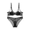 Conjunto de Sujetador de Encaje para Mujer Ropa Interior Conjunto de Ropa Interior Estilo Europeo y Americano Sujetador Push-Up Ropa Interior Original de Encaje Europeo y Americano