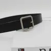 Cinturón para Niñas Estilo Coreano Moda Versátil Retro Metal Hebilla Cuadrada Cinturón Simple Decorativo para Mujeres Cinturón de PU para Mujeres