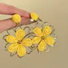 Colores de Primavera por Todo el Jardín~Pendientes Largos con Borlas Hechos a Mano con Cuentas para Mujer 2026 Nuevos Pendientes Únicos de Tachuela Pendientes de Estilo Bosque de Nicho