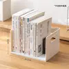 Soporte de libro para escritorio de estudiante con amortiguación y función de rebote, estantería antivuelco, caja de almacenamiento de escritorio con soporte de libro extensible y sujetalibros de escritorio