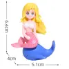 Enfeites de Sereia, Acessórios de Decoração para Aquário com Micro Paisagem de Desenho Animado, Artesanato em Resina, Acessórios de Decoração para Aquário