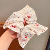 Anillos Clásicos Cuadrados de Tela Floral a Cuadros para Niña Cuerda para el Cabello para Niña Lazo Diadema Adorno para la Cabeza Anillo de Flor Intestinal