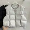 Chaleco de algodón con relleno de plumón nuevo para otoño e invierno, estilo coreano casual holgado, estilo universitario, sin mangas, chaqueta cálida