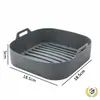 Bandeja de Silicona para Freidora de Aire Bandeja de Horneado de Silicona Cuadrada Horno de Microondas Bandeja para Asar Pollo Esterilla de Horneado Cuadrada Venta al por Mayor