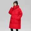 Chaqueta de Plumón de Invierno para Pareja de Longitud Media 90% Plumón de Pato Blanco Mismo Estilo para Hombres y Mujeres Engrosada Resistente al Frío Chaqueta de Invierno para Jóvenes de 30 Grados