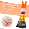 Cola para Unhas para Tips, Adesivo Especial para Pedrarias, Não Precisa de Luz UV, Super Forte, Duradouro, Cola de Secagem Rápida para Tips de Unhas Postiças