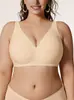 Comércio exterior Europeu e Americano à vista transfronteiriço plus size lingerie feminina estampa de leopardo tiras de gel suporte macio busto grande sem costura respirável transfronteiriço