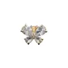 Broche de Flor y Diamante para Mujer Corea del Sur Gato Lindo Piedra Ojo de Gato Corsage de Amor Personalidad Hebilla Anti-deslizante Pin Hebilla para Esquina de Abrigo