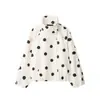 Para Comercio Exterior Transfronterizo Europeo y Americano Ropa de Mujer, Venta Caliente en Aliexpress Moda Otoñal Casual Versátil Chaqueta de Lunares