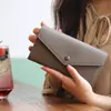 Billetera Larga de Cuero Genuino para Mujer Multifuncional de Gran Capacidad 2024 Nuevo Estilo Elegante Bolso de Mano Pequeño para Teléfono Móvil Billetera